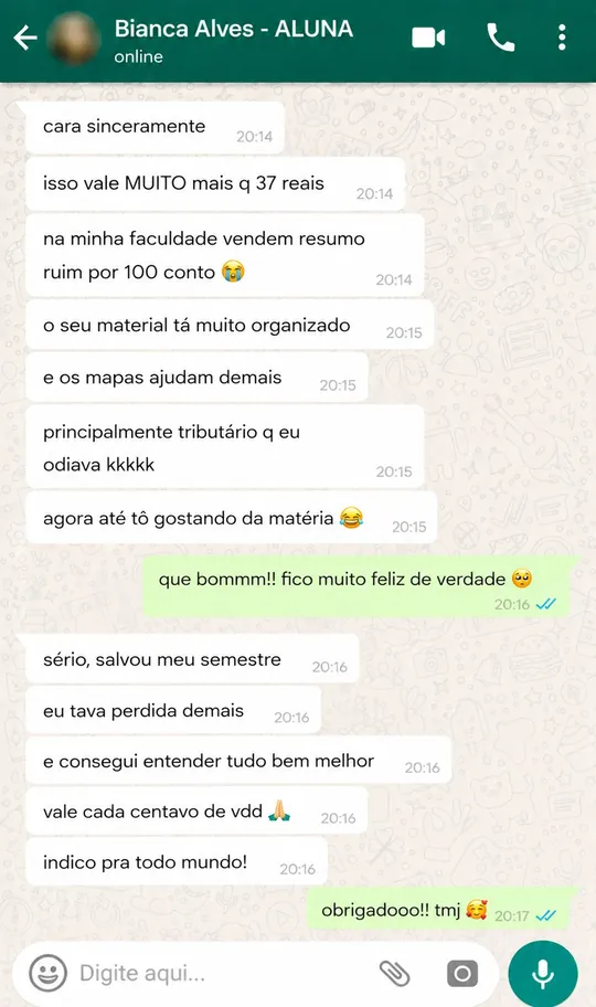 Depoimento de aluno - Mega Pack Direito Simplificado