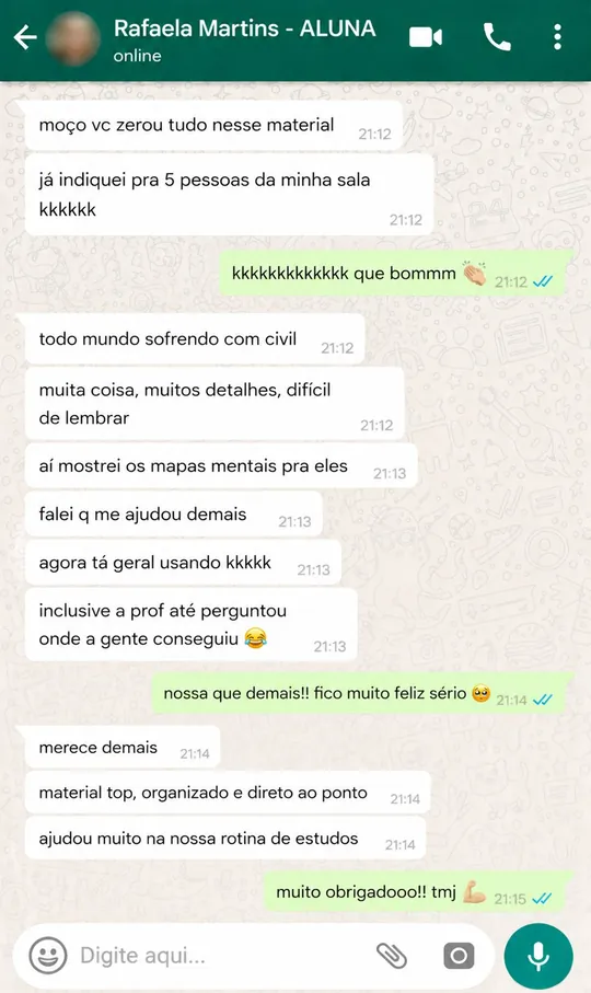 Depoimento de aluno - Mega Pack Direito Simplificado
