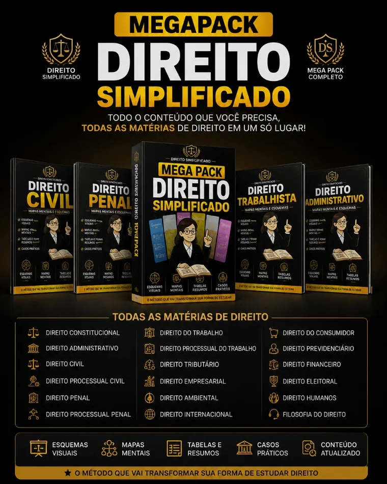 Mega Pack Direito Simplificado - todas as matérias de Direito em um só lugar